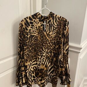 Ashley Stewart Animal Print Blouse